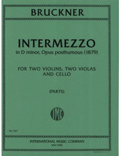 BRUCKNER A.-Intermezzo opus posthume pour 2 violons, 2 altos et violoncelle (parties)