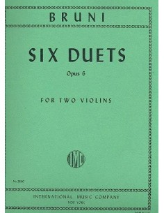 BRUNI B.-Duetos (6) Op.6 para 2 Violines