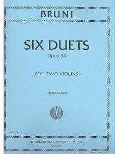 BRUNI B.-Duetti facili (6) Op.34 per 2 violini (Hermann)