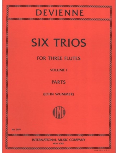 DEVIENNE F.-Trios (6) Vol.1 para 3 Flautas (Wummer)