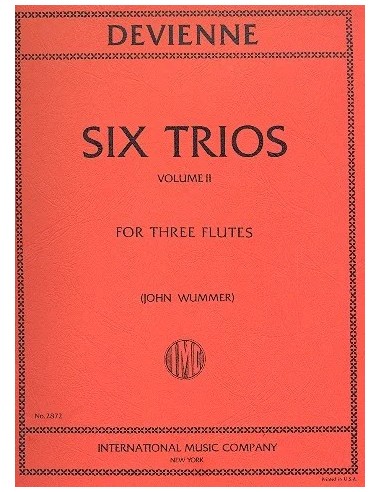 DEVIENNE F.-Trios (6) Vol.2 for 3 Flutes (Wummer)
