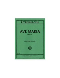 FITZENHAGEN W.-Ave Maria Op.41 pour 4 violoncelles