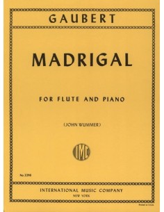 GAUBERT P.-Madrigale per flauto e pianoforte (Wummer)