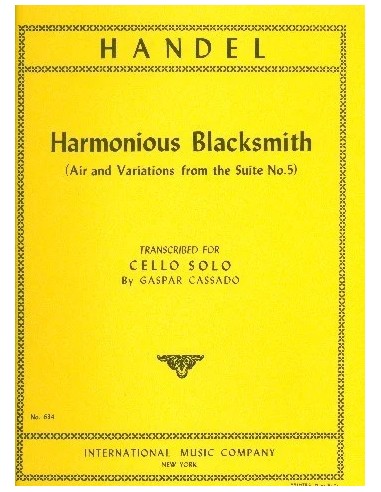HAENDEL G.F.-The Harmonious Blacksmith for Cello (Cassado)