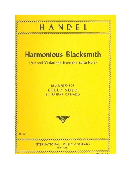 HAENDEL G.F.-The Harmonious Blacksmith for Cello (Cassado)