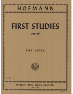 HOFMANN R.-Studies Op.86 (First Studies) for Viola