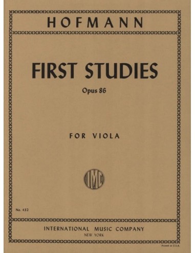 HOFMANN R.-Studies Op.86 (Primi Studi) per Viola