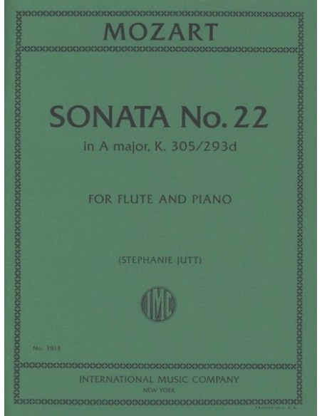 MOZART W.A.-Sonata (K.305) in A Major for Flute and Piano (Jutt)
