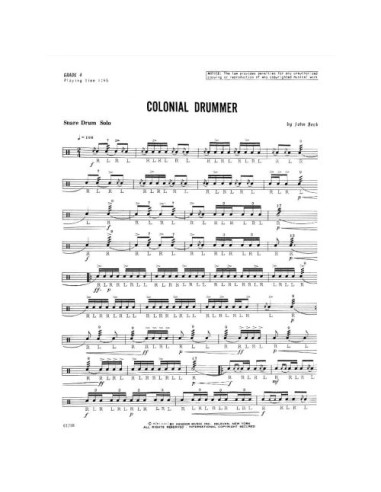 BECK J.H.-Colonial Drummer pour percussions