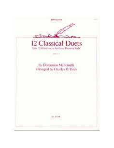 MANCIBELLI D.-Classical Duets (12) Vol.1 for 2 Flutes