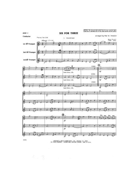 STOUFFER P.M.-Vari Sei per Tre per 3 Trombe