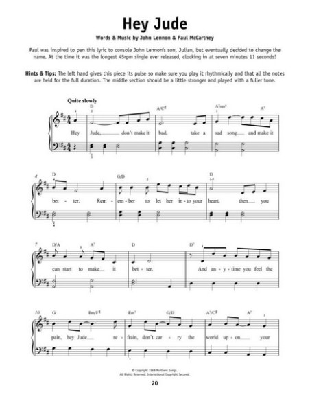 BEATLES-Piano vraiment facile