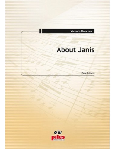 RONCERO V.-About Janis for Guitar