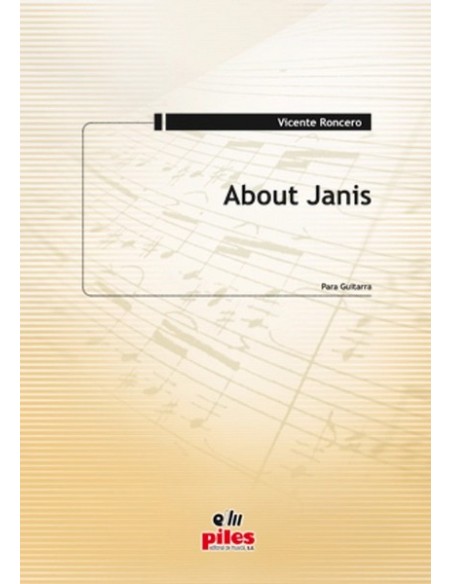 RONCERO V.-À propos de Janis pour guitare