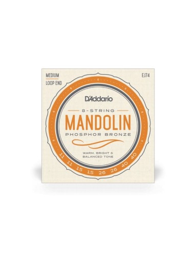 D'Addario EJ74 Mandolin Strings Phosphor Bronze Medium 11-40 (Game)