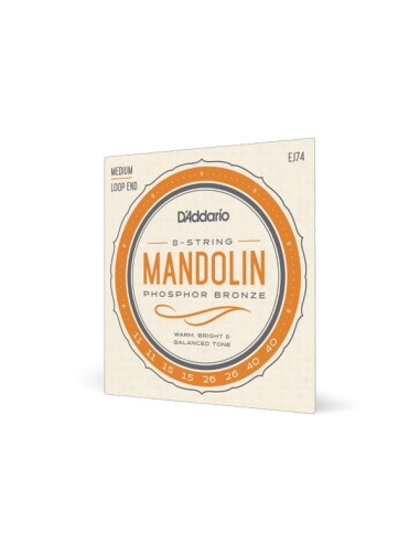 D'Addario EJ74 Mandolin Strings Phosphor Bronze Medium 11-40 (Game)