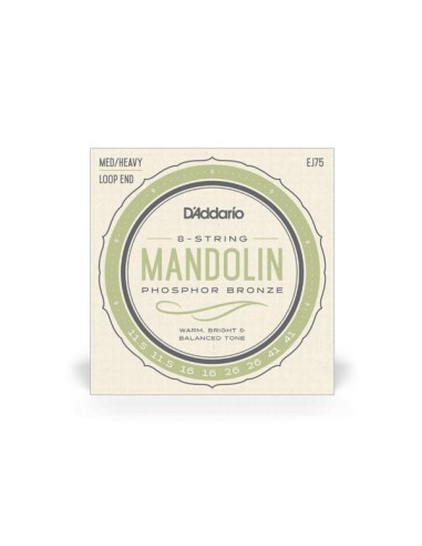 D'Addario EJ75 Mandolin Strings Phosphor Bronze Medium Heavy 11.5-41 (Game)