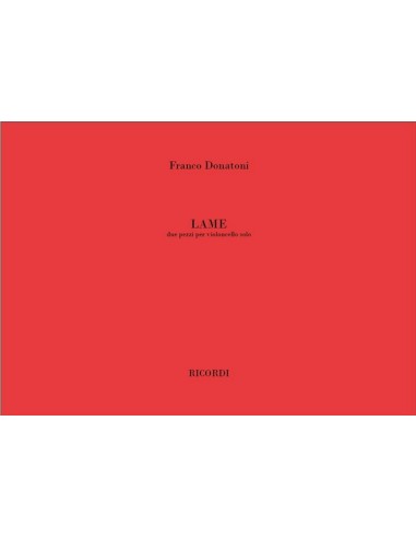 DONATONI F.-Lame (2 pezzi) per violoncello