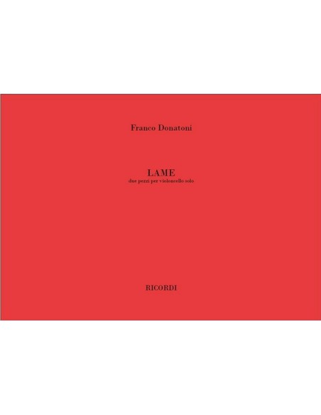 DONATONI F.-Lame (2 pezzi) per violoncello