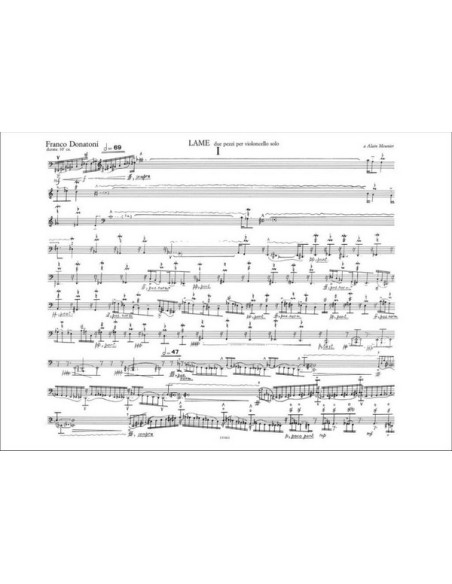 DONATONI F.-Lame (2 pezzi) per violoncello