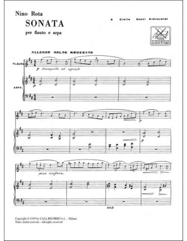 ROTA N.-Sonata per flauto e arpa