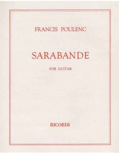 POULENC F.-Sarabanda per chitarra