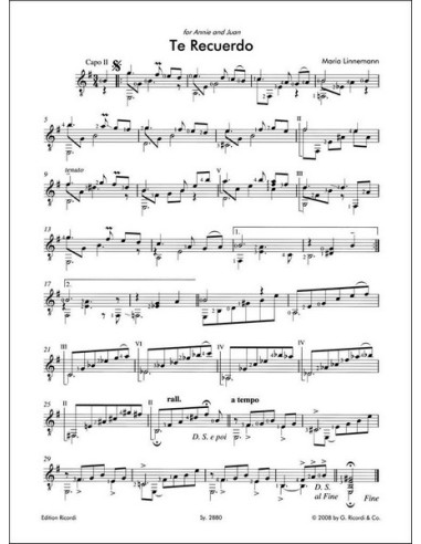 LINNEMANN M.-Soledad pour la guitare