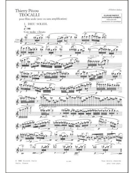 PECOU T.-Teocalli for Flute