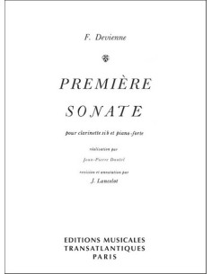 DEVIENNE F.-Première Sonate  pour Clarinette Sib