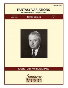 BARNES J.-Fantasy Variations on a Theme of Paganini for Symphonic Band (Score)