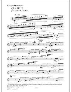 DONATONI F.-Clair II para Clarinete en Sib 2