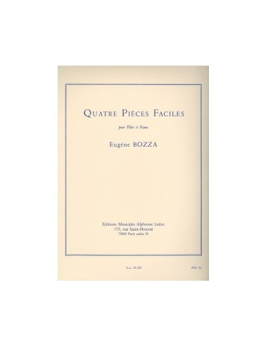 BOZZA E.-Easy Pieces (4) per Flauto e Pianoforte