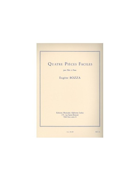 BOZZA E.-Easy Pieces (4) per Flauto e Pianoforte