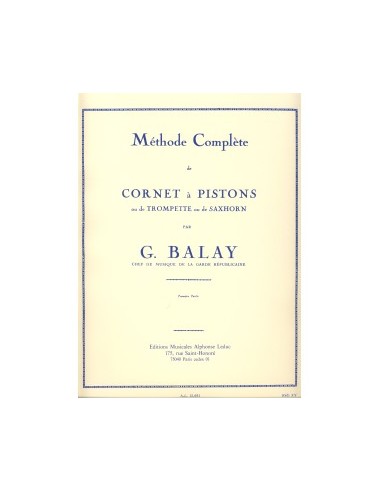 BALAY G.-Methode Complete Vol.1 per Tromba (Cornetta)