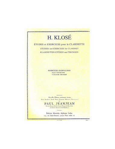 KLOSE H.E.-Daily Clarinet Exercises