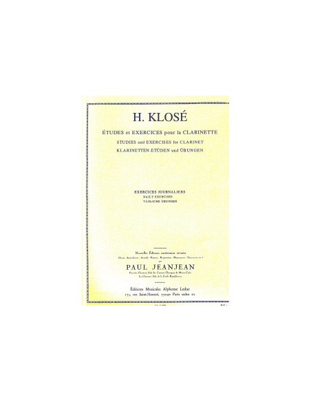 KLOSE H.E.-Daily Clarinet Exercises