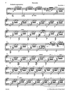 MENDELSSOHN F.-Romances sans paroles (7) pour piano 4 mains (Urtext) (Langley) 2