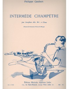 GAUBERT P.-Intermede Champêtre pour saxophone en mib et piano (mule)
