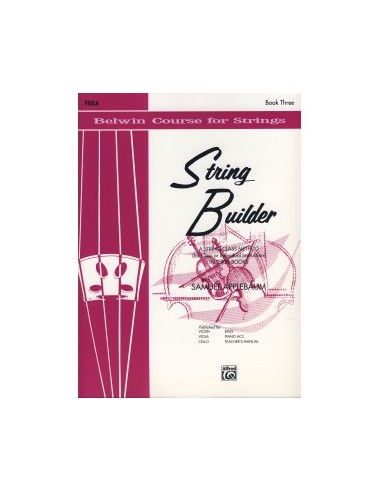 APPLEBAUM S.-String Builder 3ème pour alto