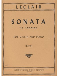 LECLAIR J.M.-Sonata in C minor "Le Tombeau" for Violin and Piano (David)