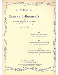 BRICCIALDI G.-Indispensable Exercise in Gammes Mayeures et Minoures for Flute