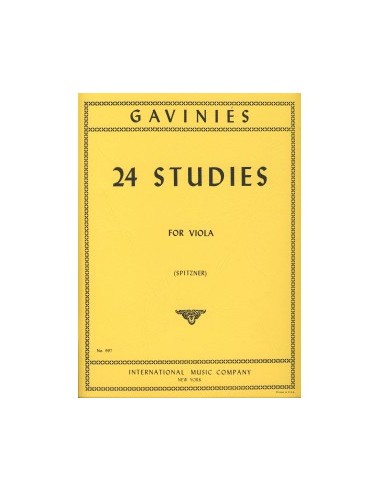 GAVINIES P.-Etüden (24) für Viola (Spitzner)