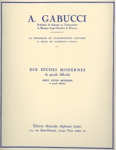 GABUCCI A.-Modern Studies (10) for Clarinet