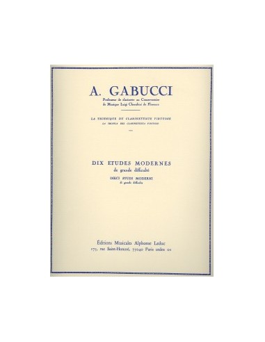 GABUCCI A.-Moderne Studien (10) für Klarinette
