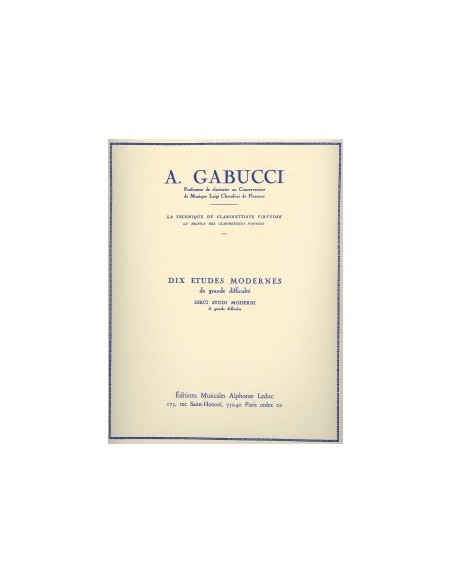GABUCCI A.-Moderne Studien (10) für Klarinette