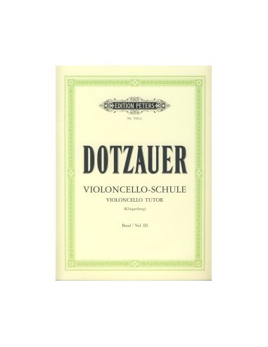 DOTZAUER J.J.F.-Method Vol.3 pour violoncelle (Klingenberg)