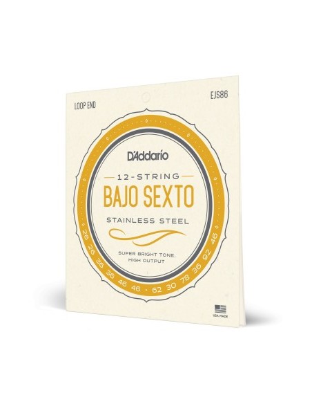Cordes DAddario EJS86 en acier inoxydable (ensemble complet)