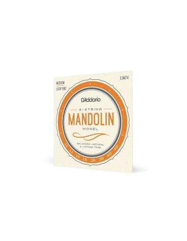 D'Addario EJM74 Mandolin Strings Monel Mandolin Strings Medium 11-40 (Set)