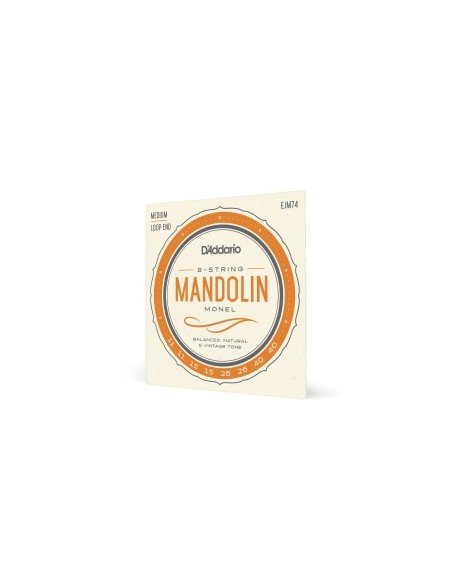 D'Addario EJM74 Mandolin Strings Monel Mandolin Strings Medium 11-40 (Set)
