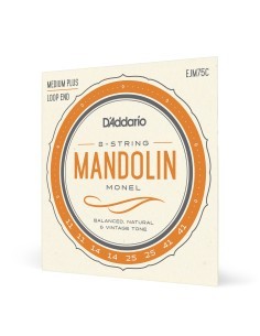 D'Addario EJM75C Mandolin Strings Monel Mandolin Strings Medium Plus 11/41 (Game)